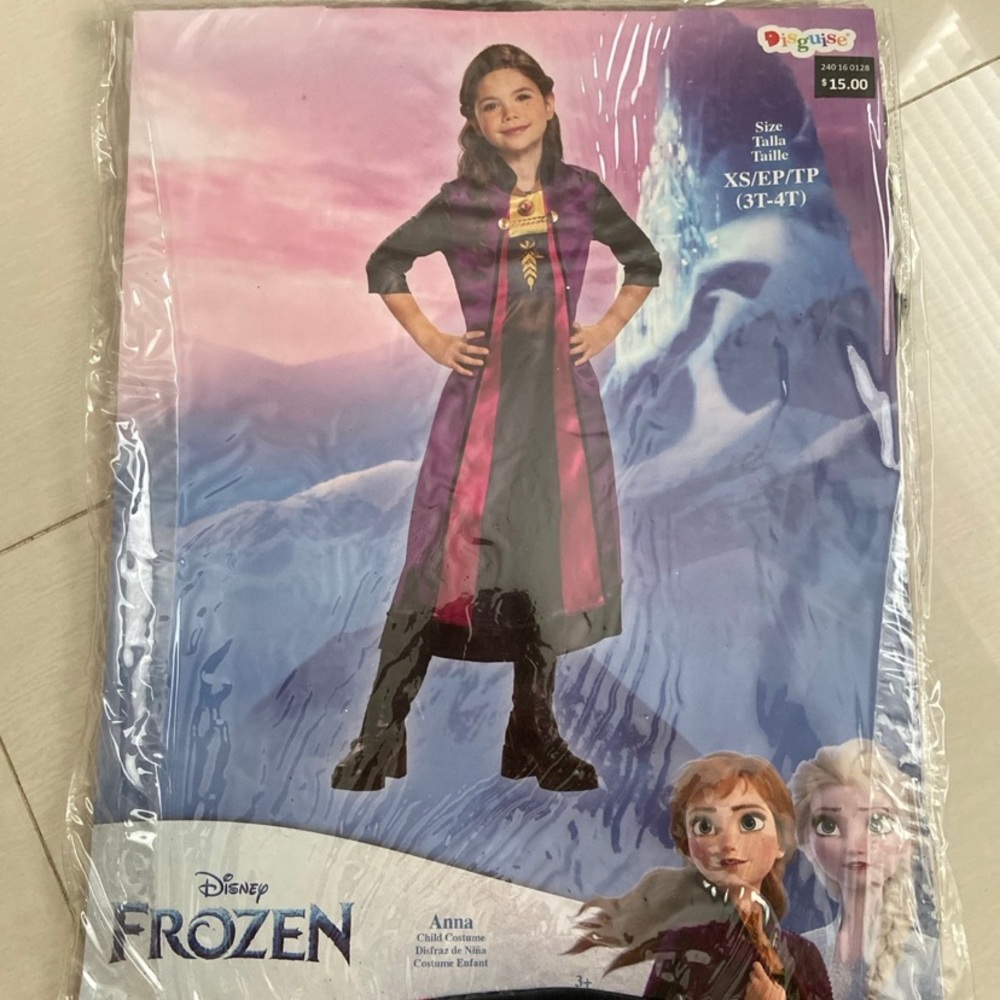Frozen Anna Toddler Costume Halloween Dress Up. Size XS (3T-4T)